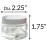2 oz Clear Glass Thick Wall Balm Jars with White Foam Lined Smooth Lids (6 pack)