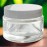 2 oz Clear Glass Thick Wall Balm Jars with White Foam Lined Smooth Lids (6 pack)