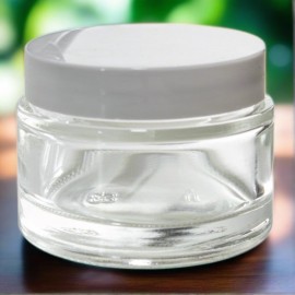 2 oz Clear Glass Thick Wall Balm Jars with White Foam Lined Smooth Lids (6 pack) 2 oz Clear Glass Thick Wall Balm Jars with White Foam Lined Smooth Lids (6 pack)