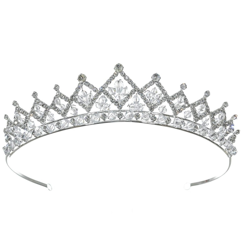 SAMKY Crystal Wedding Tiara Bridal Headpiece for Brides Hair Accessories for Woman