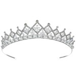 SAMKY Crystal Wedding Tiara Bridal Headpiece for Brides Hair Accessories for Woman