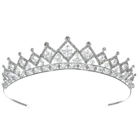 SAMKY Crystal Wedding Tiara Bridal Headpiece for Brides Hair Accessories for Woman