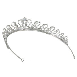 SAMKY Wedding Bridal Hair Accessories Rhinestone Tiara Crown Crystal Headpiece for the Bride