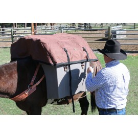 TrailMax Top-Pack Rain Cover, Over-Sized to Fit Large Loads On A Pack Saddle, Ideal for Horse and Mule Packing, Heavy Duty Fabric to Protect Your Camp Comforts and Valuable Gear in Bad Weather, Brown