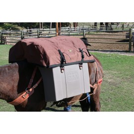 TrailMax Top-Pack Rain Cover, Over-Sized to Fit Large Loads On A Pack Saddle, Ideal for Horse and Mule Packing, Heavy Duty Fabric to Protect Your Camp Comforts and Valuable Gear in Bad Weather, Brown