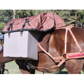 TrailMax Top-Pack Rain Cover, Over-Sized to Fit Large Loads On A Pack Saddle, Ideal for Horse and Mule Packing, Heavy Duty Fabric to Protect Your Camp Comforts and Valuable Gear in Bad Weather, Brown