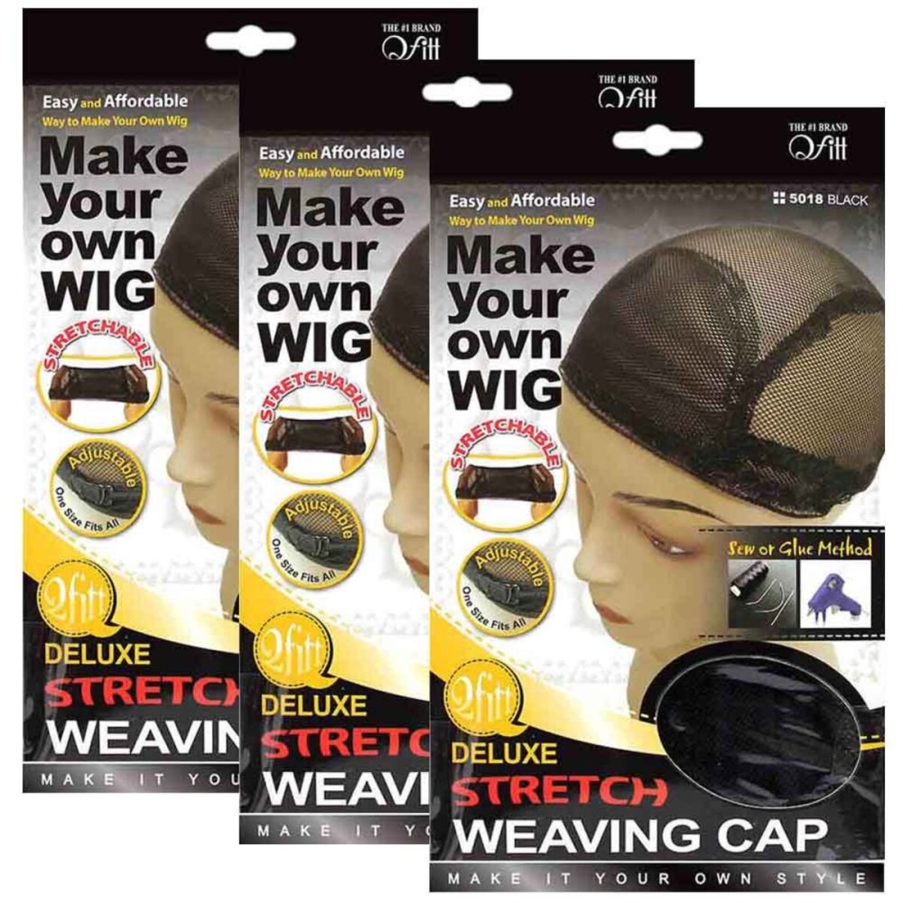 (3 Pack) Qfitt - Deluxe Stretch Weaving Cap 5018 (3 Pack) Qfitt - Deluxe Stretch Weaving Cap 5018