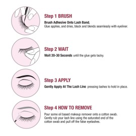 iENVY Super Strong Hold Eyelash Adhesive, Waterproof, 48-Hour Long-Lasting Lash Glue, Latex-Free, Hypoallergenic, Quick-Drying with Brush-On Applicator for Strip Lashes (Black, 6 Pack)