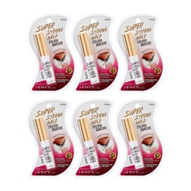 Kiss I Envy Eyelash Adhesive Super Strong Hold Clear 5 Gram (Pack of 6) Kiss I Envy Eyelash Adhesive Super Strong Hold Clear 5 Gram (Pack of 6)