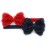 My Lello 2 Pack Infant Baby Mixed Colors Fabric Rose Bow Headbands (Red/Navy)