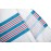 Linteum Textile (3-Pack, 30x40 in) Receiving Hospital Baby Blankets, Cotton Blanket, Burp Cloths Newborn Essentials, Swaddle Baby Girl Gifts 100% Cotton, Classic White w/Blue & Pink