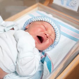 Linteum Textile (3-Pack, 30x40 in) Receiving Hospital Baby Blankets, Cotton Blanket, Burp Cloths Newborn Essentials, Swaddle Baby Girl Gifts 100% Cotton, Classic White w/Blue & Pink