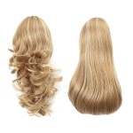 Onedor 15 Synthetic Fiber Curly Ponytail Hair Extension hairpiece with Clip-in Jaw Clips, Dual-Use Hair Extensions (24H613)