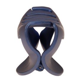 France Luxe Large Cutout Curve Claw Clip - Matte Navy