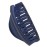 France Luxe Large Cutout Curve Claw Clip - Matte Navy