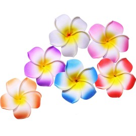 Calcifer 30pcs 1.97\'\'Hawaii Hawaiian Plumeria Flower Clips Bridal Wedding Party Beach Hair Clips