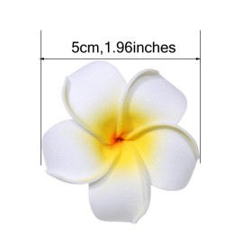 Calcifer 30pcs 1.97\'\'Hawaii Hawaiian Plumeria Flower Clips Bridal Wedding Party Beach Hair Clips