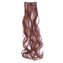 SWACC Women 20 Inches Curly Full Head 7 Separate Pieces Heat Resistance Synthetic Hair Clip in Hair Extensions (Dark Auburn-33) SWACC Women 20 Inches Curly Full Head 7 Separate Pieces Heat Resistance Synthetic Hair Clip in Hair Extensions (Dark Auburn-33)