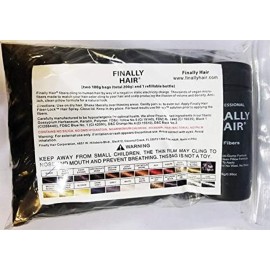 Hair Building Fibers 200 Grams 7 Oz. With Bottle By Finally Hair 50g*4 (Light Medium Brown - our lightest brown shade)