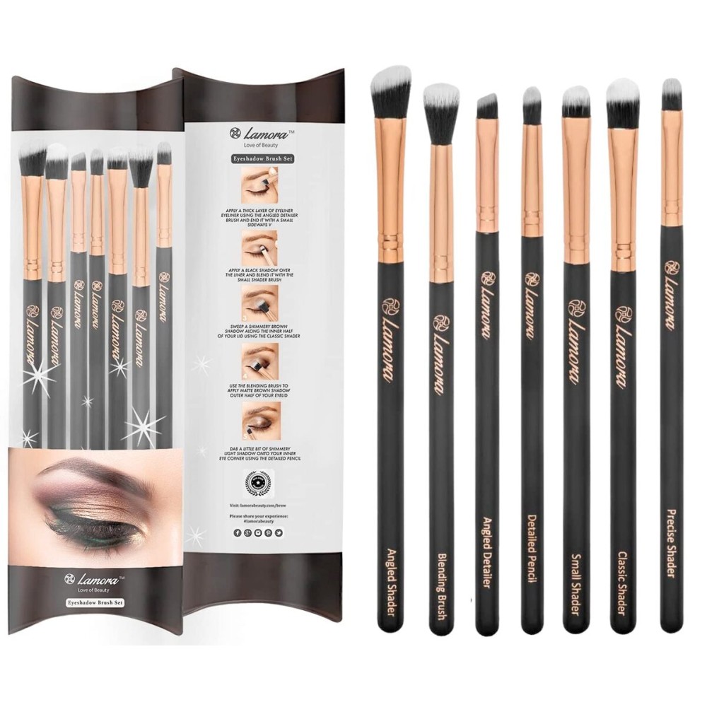 Eye Makeup Brushes Eyeshadow Brush Set - 7pcs Soft Synthetic Eyeshadow Blending Brush Kit - For Blending Eyeshadow, Eyeliner, Crease, Eyebrow - Long Lasting, Apply Better, Flawless Look Makeup Eye Makeup Brushes Eyeshadow Brush Set - 7pcs Soft Synthetic Eyeshadow Blending Brush Kit - For Blending Eyeshadow, Eyeliner, Crease, Eyebrow - Long Lasting, Apply Better, Flawless Look Makeup