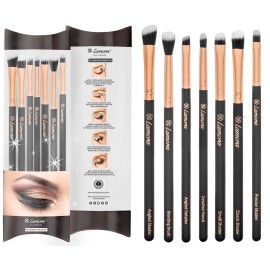 Eye Makeup Brushes Eyeshadow Brush Set - 7pcs Soft Synthetic Eyeshadow Blending Brush Kit - For Blending Eyeshadow, Eyeliner, Crease, Eyebrow - Long Lasting, Apply Better, Flawless Look Makeup