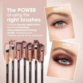 Eye Makeup Brushes Eyeshadow Brush Set - 7pcs Soft Synthetic Eyeshadow Blending Brush Kit - For Blending Eyeshadow, Eyeliner, Crease, Eyebrow - Long Lasting, Apply Better, Flawless Look Makeup Eye Makeup Brushes Eyeshadow Brush Set - 7pcs Soft Synthetic Eyeshadow Blending Brush Kit - For Blending Eyeshadow, Eyeliner, Crease, Eyebrow - Long Lasting, Apply Better, Flawless Look Makeup
