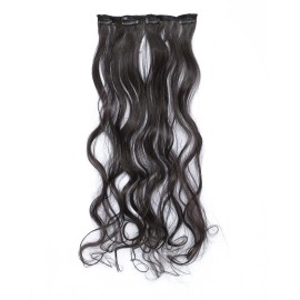 SWACC Women 20 Inches Curly Full Head 7 Separate Pieces Heat Resistance Synthetic Hair Clip in Hair Extensions (Dark Brown-4) SWACC Women 20 Inches Curly Full Head 7 Separate Pieces Heat Resistance Synthetic Hair Clip in Hair Extensions (Dark Brown-4)