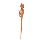 Marycrafts Cat Wooden Hair Stick For Buns Hair Fork For Women Long Hair