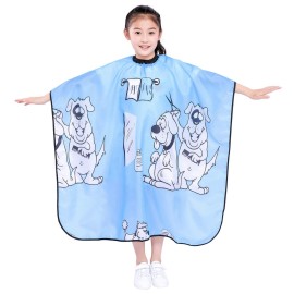 PERFEHAIR Kids Haircut Salon Cape, Hair Cutting Cape for Kid, Barber Child Haircutting Capes 52X 37 (Blue)