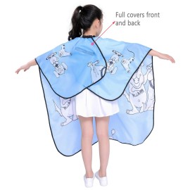 PERFEHAIR Kids Haircut Salon Cape, Hair Cutting Cape for Kid, Barber Child Haircutting Capes 52X 37 (Blue) PERFEHAIR Kids Haircut Salon Cape, Hair Cutting Cape for Kid, Barber Child Haircutting Capes 52X 37 (Blue)