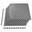 BalanceFrom Puzzle Exercise Mat with EVA Foam Interlocking Tiles for MMA, Exercise, Gymnastics and Home Gym Protective Flooring, 1/2 Thick, 24 Square Feet, Gray