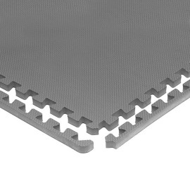 BalanceFrom Puzzle Exercise Mat with EVA Foam Interlocking Tiles for MMA, Exercise, Gymnastics and Home Gym Protective Flooring, 1/2 Thick, 24 Square Feet, Gray BalanceFrom Puzzle Exercise Mat with EVA Foam Interlocking Tiles for MMA, Exercise, Gymnastics and Home Gym Protective Flooring, 1/2 Thick, 24 Square Feet, Gray