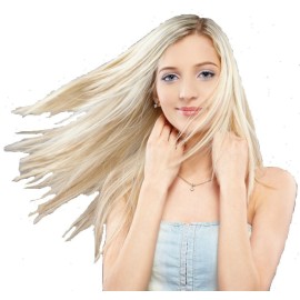 Tressmatch 20-22 Remy Human Hair Clip in Extensions Platinum Blonde (Color 60) Thick to Ends Full Head Set 5.6oz (Set Weight:160grams)