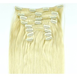 Tressmatch 20-22 Remy Human Hair Clip in Extensions Platinum Blonde (Color 60) Thick to Ends Full Head Set 5.6oz (Set Weight:160grams) Tressmatch 20-22 Remy Human Hair Clip in Extensions Platinum Blonde (Color 60) Thick to Ends Full Head Set 5.6oz (Set Weight:160grams)