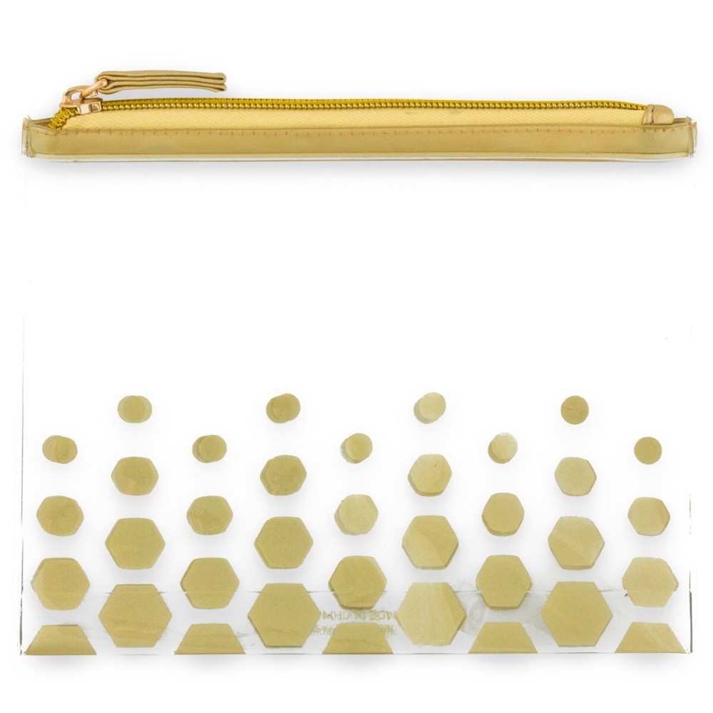 Karma Gifts Clear Cosmetic Bag, Gold Karma Gifts Clear Cosmetic Bag, Gold