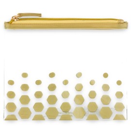 Karma Gifts Clear Cosmetic Bag, Gold Karma Gifts Clear Cosmetic Bag, Gold