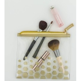 Karma Gifts Clear Cosmetic Bag, Gold Karma Gifts Clear Cosmetic Bag, Gold