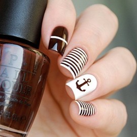 Whats Up Nails - Anchor Nail Vinyl Stencils for Nail Art Design (2 Sheets, 40 Stencils Total) Whats Up Nails - Anchor Nail Vinyl Stencils for Nail Art Design (2 Sheets, 40 Stencils Total)