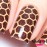 Whats Up Nails - Honeycomb Nail Vinyl Stencils for Nail Art Design (2 Sheets, 24 Stencils Total)