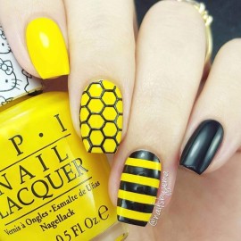 Whats Up Nails - Honeycomb Nail Vinyl Stencils for Nail Art Design (2 Sheets, 24 Stencils Total)