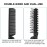 uxcell Folding Hair Comb, Portable Travel Double Headed Straightener Combs, 1 Pcs Mini Hair Cutting Brush Hairdressing Tools for Thin/Thick Curly Hair for Women and Men (Black)