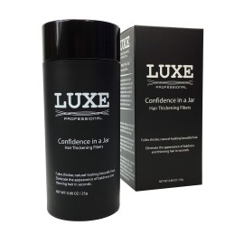 LUXE Hair Thickening Fibers - CONFIDENCE IN A JAR - 2 Months+ Supply! - Hypoallergenic, Dermatologist Tested - Multiple Colors Available (Medium Brown)