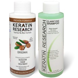 Complex Brazilian Keratin Blowout Hair Treatment 120ml Professional Results Straightens and Smooths Hair (KT 120ml (Keratin Treatment only)) Queratina Keratina Brasilera Tratamiento (VALUE KIT I)