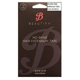 Beautify No Shine Hair Extension Tape Tabs - Double Sided Replacement Tape for Hair Extensions, 120 Tabs per Pack - Shine-Free Hold Beautify No Shine Hair Extension Tape Tabs - Double Sided Replacement Tape for Hair Extensions, 120 Tabs per Pack - Shine-Free Hold