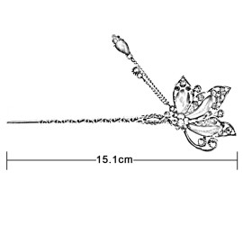 YOY Fashion Long Hair Decor Chinese Traditional Style Women Girls Hair Stick Hairpin Hair Making Accessory with Butterfly,Multicolor