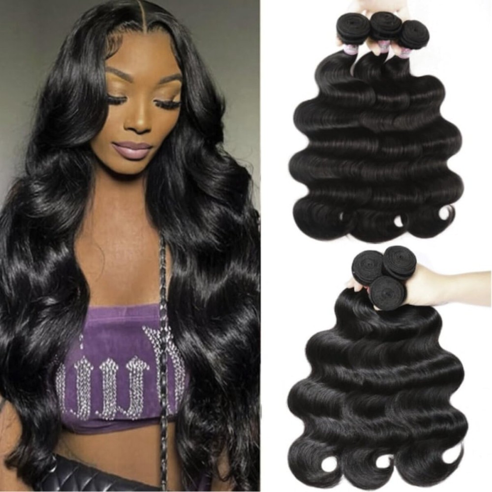 B&F Hair Brazilian Body Wave Hair 3 Bundles 16 18 20inch 100% Unprocessed Virgin Human Hair Weft Extensions Natural Color(100+/-5g)/pc B&F Hair Brazilian Body Wave Hair 3 Bundles 16 18 20inch 100% Unprocessed Virgin Human Hair Weft Extensions Natural Color(100+/-5g)/pc