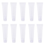 Wowlife 8ml Mini Clear Empty Lip Gloss Balm Container Soft Tubes Makeup Box (30 Pcs)