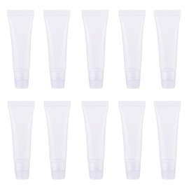 Wowlife 8ml Mini Clear Empty Lip Gloss Balm Container Soft Tubes Makeup Box (30 Pcs)