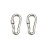 Stainless Steel 316 Carabiner Spring Heavy Duty Snap Hook with Screw Lock - 1/4 Inch Silver-2 Pack
