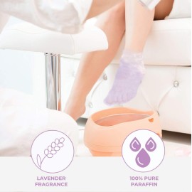 Paraffin Wax Works 10-Minute Paraffin Foot Treatment, Spa and Home Treatment Booties, Relaxing Lavender, One-Pair Paraffin Wax Works 10-Minute Paraffin Foot Treatment, Spa and Home Treatment Booties, Relaxing Lavender, One-Pair